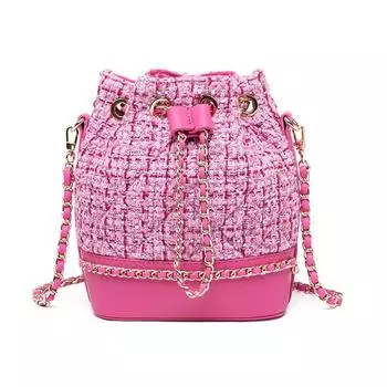 Сумка-ведро, женская универсальная сумка-цепочка в форме ромба, маленькая сумка через плечо на одно плечо