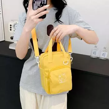 Сумка-витрина для кукол из мультфильма, однотонная прозрачная сумка через плечо, переносная холщовая сумка через плечо для девочек фиолетовый