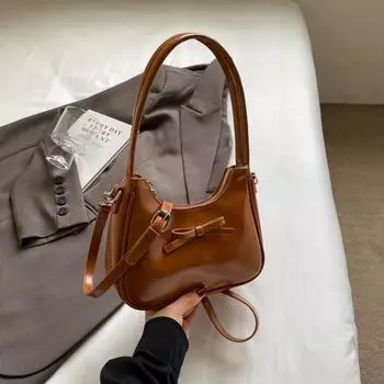 Сумка высокого класса для женщин 2024 года, лето, корейская версия, модная сумка-мессенджер, простая повседневная универсальная сумка через плечо бежевый