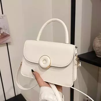 Сумка высокой ценности Женская модная нишевая портативная маленькая квадратная сумка универсальная сумка через плечо белый