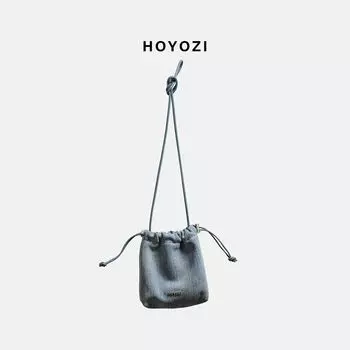 [Сумка Xiaoyoujia] Hoyozi Мини Джинсовая Холщовая Сумка для Мобильного Телефона Женская 2025 Новая Маленькая Сумка Через Плечо Denim Blue [New]]