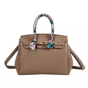 Сумка-замок Fashion Lychee Pattern на одно плечо 30cm*15cm*24cm чёрный