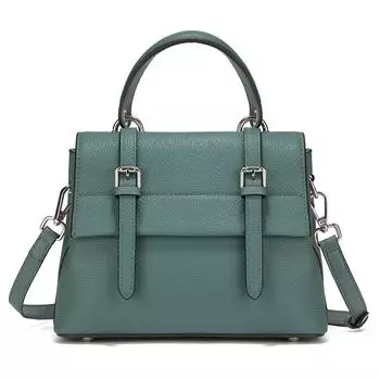 Сумка Zency из натуральной кожи с верхней ручкой для женщин, простая сумка через плечо чёрный