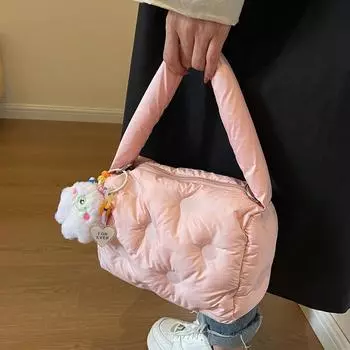 Сумка женская 2024 года, новая осенне-зимняя сумка Cloud, сумка через плечо, универсальная ручная сумка, сумка для поездок на работу, портативная хлопковая сумка для одежды