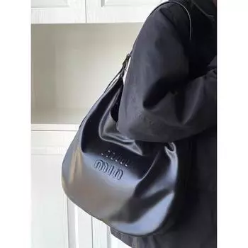 Сумка женская 2024 года повседневная большая вместительная сумка-тоут продвинутая модная сумка для укладки книг в колледже для студентов чёрный