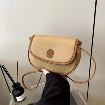Сумка женская 2024 Niche Design Retro Saddle Bag Персонализированная повседневная универсальная сумка-мессенджер Текстурированная сумка через плечо для поездок на работу чёрный
