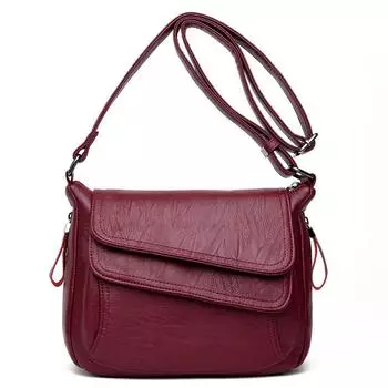 Сумка женская 2024 новая корейская версия тренда косая сумка спан ins сумка для мам среднего и пожилого возраста мини-сумки ранец бордовый