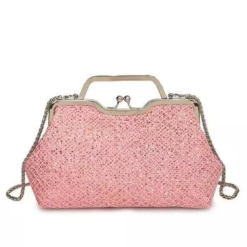 Сумка женская 2024 новая маленькая ромбовидная яркая повседневная сумка модная цепочка на одно плечо сумка через плечо чёрный