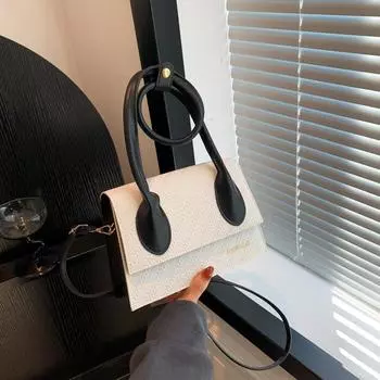 Сумка женская 2024 новая мода простая большая вместительная сумка через плечо ниша сумка через плечо чёрный