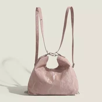 Сумка женская 2024 новая осенне-зимняя сумка-тоут большой вместимости Niche Fashion одно плечо кроссбоди рюкзак розовый
