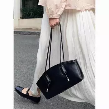 Сумка женская 2024 Новая сумка через подмышки Super Fire Premium Sense Niche Fashion Commuter Shoulder Bag чёрный