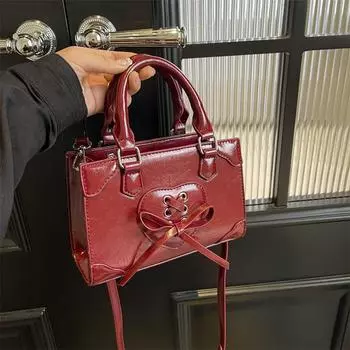 Сумка женская 2024 новая сумка-мессенджер летняя универсальная сумка через плечо портативная маленькая квадратная сумка с бантом маленькая рабочая сумка серебряный