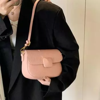 Сумка женская 2024 новая сумка-мессенджер весна-лето универсальная в этом году популярная знаменитость в интернете хит квадратная сумка через плечо розовый