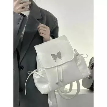 Сумка женская 2024 Новый Swan Lake рюкзак для колледжа Ленивый большой емкости Модная школьная сумка для студентов колледжа рюкзак белый