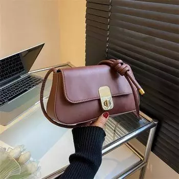 Сумка женская 2024 новый весенний модный тренд сумка через плечо простая сумка через плечо подмышкой модная маленькая квадратная сумка белый