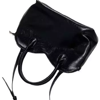 Сумка женская 2024 осень и зима новинка ретро пригородная портативная сумка через плечо большой емкости сумка-мессенджер черная чёрный