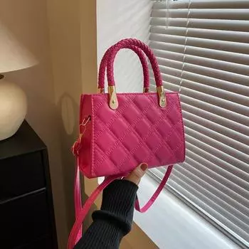 Сумка женская 2024 осень новая повседневная модная портативная маленькая квадратная сумка простая повседневная сумка через плечо женская сумка через плечо белый