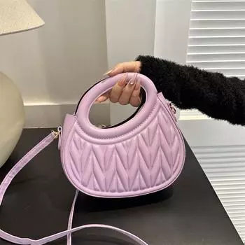 Сумка женская 2024 ранняя весна новая мода простая сумка через плечо повседневная трендовая сумка через плечо нишевая дизайнерская сумка белый