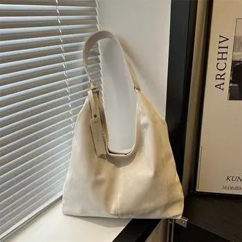 Сумка женская 2024 весна-лето новая модная корейская версия ins модная подмышечная сумка большой вместимости красивая одноплечевая сумка подмышка чёрный