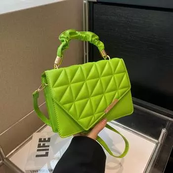 Сумка женская 2024 весна новый тренд мода одно плечо подмышечная сумка ретро иностранный стиль сумка простая маленькая квадратная сумка чёрный