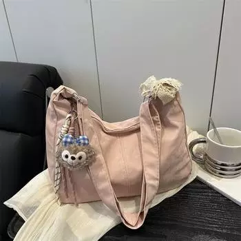 Сумка женская 2025 летняя новая большая вместительная универсальная сумка через плечо матовая сумка-мессенджер женская