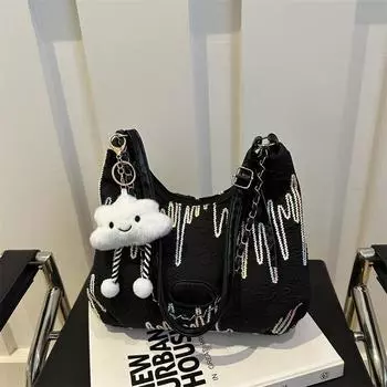 Сумка женская большая емкость 2025 новая летняя повседневная сумка-мессенджер из ткани модная сумка-тоут сумка через плечо