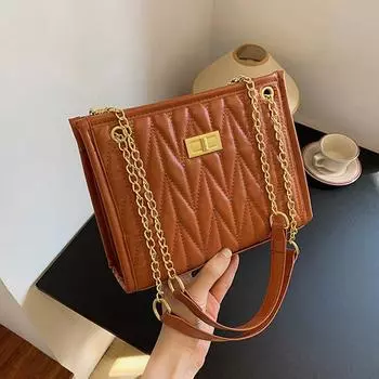 Сумка женская большая вместимость новая модная и универсальная осенняя сумка для поездок на работу нишевая цепочка сумка-мессенджер сумка через плечо большая сумка белый