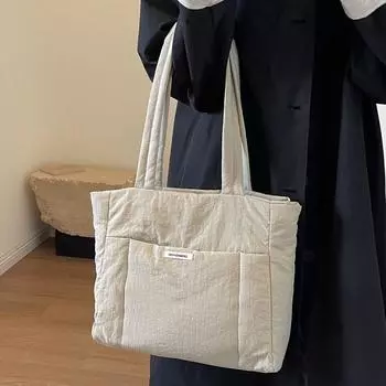 Сумка женская большая вместимость, новинка 2023 года, сумка для покупок на одно плечо, подмышки, повседневная простая однотонная сумка