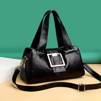 Сумка женская большая вместительная сумка через плечо мягкая кожа Sense многоцелевая женская сумка модная сумка бордовый