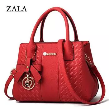 Сумка женская европейская и американская модная сумочка модная среднего возраста вышитая нить сумка через плечо сумка красный