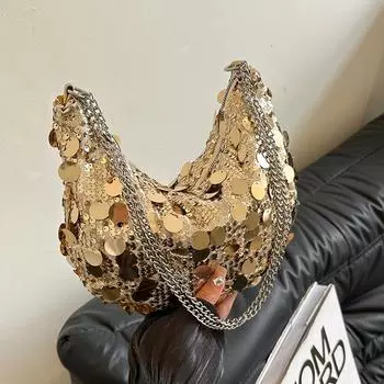 Сумка женская индивидуальная повседневная сумка-пельмень простая и модная сумка через плечо 2024 Весна Новая модная повседневная сумка-мессенджер чёрный