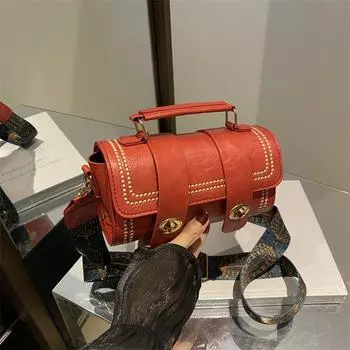 Сумка женская из фактурного полиуретана, модная сумка, универсальная сумка через плечо Niche, сумка через плечо Foreign красный