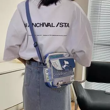 Сумка женская кроссбоди 2024 новая мини-маленькая квадратная сумка для спорта и отдыха вертикальная сумка через плечо со сменным ключом розовый