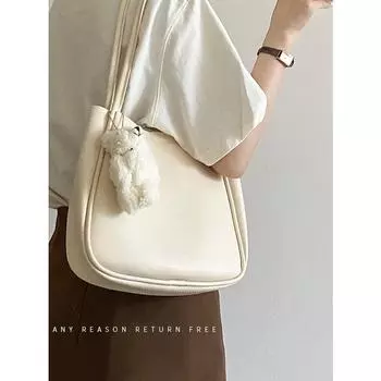 Сумка женская летняя 2024 года, новая большая вместительная сумка-тоут из мягкой искусственной кожи, повседневная универсальная сумка-ведро, сумка через плечо под мышкой