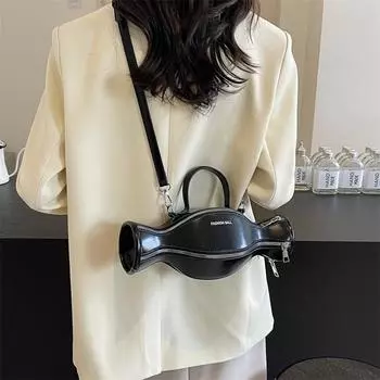 Сумка женская летняя 2024 года, популярная новая нишевая дизайнерская текстура, модная индивидуальная сумка через плечо чёрный