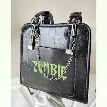 Сумка Женская Летняя Милая Крутая Горячая Девушка Нишевая Подмышечная Цепочка Большая Вместимость Плечевая Сумка-Тоут Высокая Ценность 24*23*12 чёрный