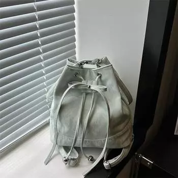 Сумка женская летняя новинка 2024 года, простая сумка через плечо, простая модная сумка через плечо, модная портативная сумка-ведро чёрный