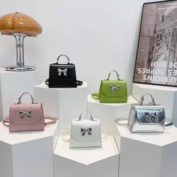 Сумка женская модная портативная маленькая квадратная сумка текстурированный ПУ рюкзак ниша универсальная сумка через плечо сумка через плечо серебряный