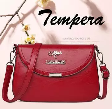 Сумка женская модная сумка среднего возраста женская мягкая кожаная текстура большая вместительная сумка через плечо 22cmx14cmx6cm красный