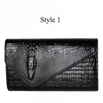 Сумка женская модная сумка женская сумка большая вместимость крокодиловый узор сумка через плечо Style 1 чёрный