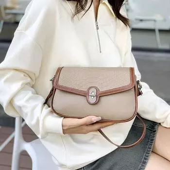 Сумка женская, модная универсальная кожаная сумка, новая высококачественная сумка через плечо с косой пролеткой, простая модная сумка иностранной текстуры белый
