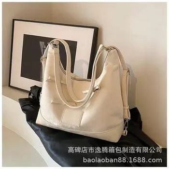 Сумка женская нежная фактура сумка через плечо с бантом двойная сумка-тоут 2024 новая сумка для поездок на работу многоцелевая сумка чёрный