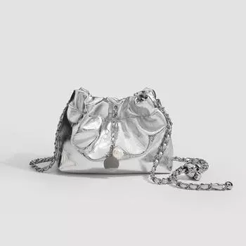 Сумка женская нишевая легкая роскошная складная сумка-облако сумка через плечо цепочка модная сумка-ведро на одно плечо