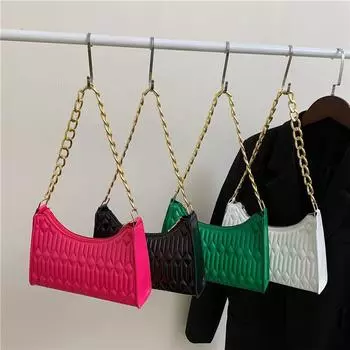 Сумка женская нишевая текстура популярная цепочка одно плечо подмышечная сумка иностранный стиль модная сумка прилив розы красного