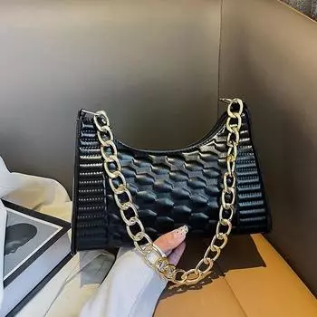 Сумка женская нишевая текстура популярная цепочка одно плечо подмышечная сумка иностранный стиль модная сумка прилив розы красного