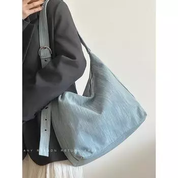 Сумка женская новая большая вместительная ретро-сумка из денима с принтом тай-дай, сумка-тоут для поездок на работу, универсальная сумка через плечо