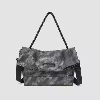 Сумка женская осень-зима винтажная пестрая сумка для мусора одно плечо через плечо портативная сумка для поездок на работу женская серый