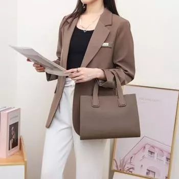 Сумка женская премиум Sense Work Commute Baotou Layer из натуральной кожи сумка через плечо на одно плечо для женщин чёрный