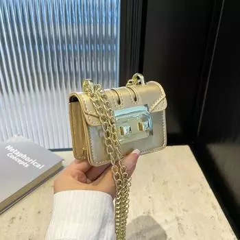 Сумка женская простая модная маленькая квадратная сумка простая дорожная сумка 2024 летняя новая тенденция мода нишевая косая сумка Span чёрный