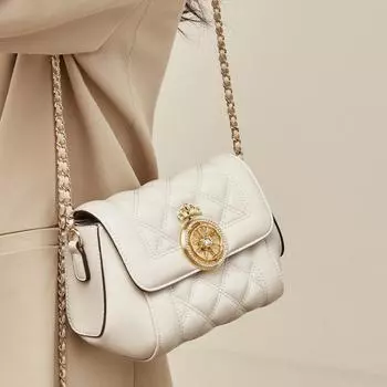 Сумка женская Rest Light Luxury Diamond Check Bag Маленькая квадратная сумка женская Everything Диагональная сумка через плечо белый